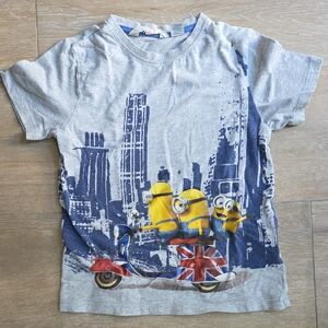 Minions Gray Graphic T-Shirt for Kids